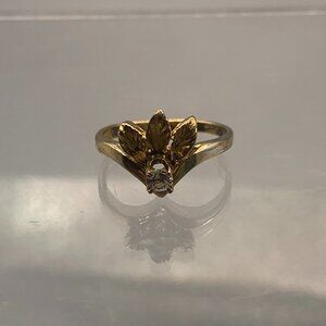 Vintage Electro Plated Cubic Zirconia Women Size 7.75 Ring